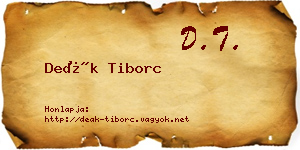 Deák Tiborc névjegykártya