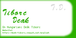 tiborc deak business card