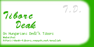 tiborc deak business card